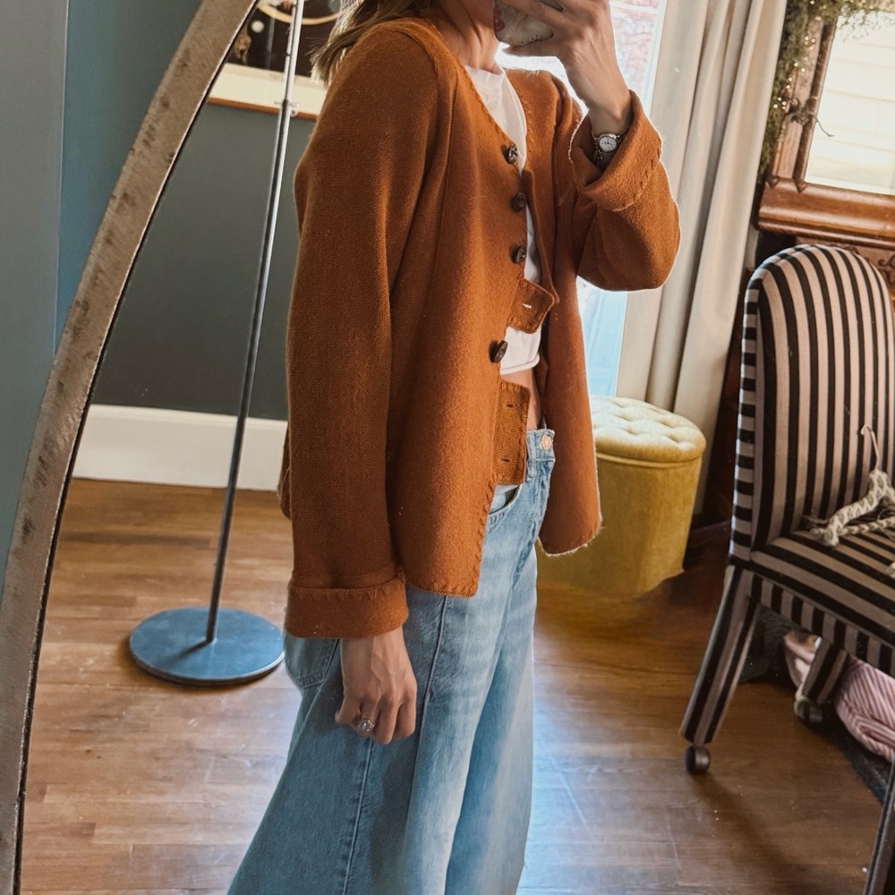 Beyond Threads Alpaca/Wool Sweater cardigan Sz Large - Picture 3 of 9